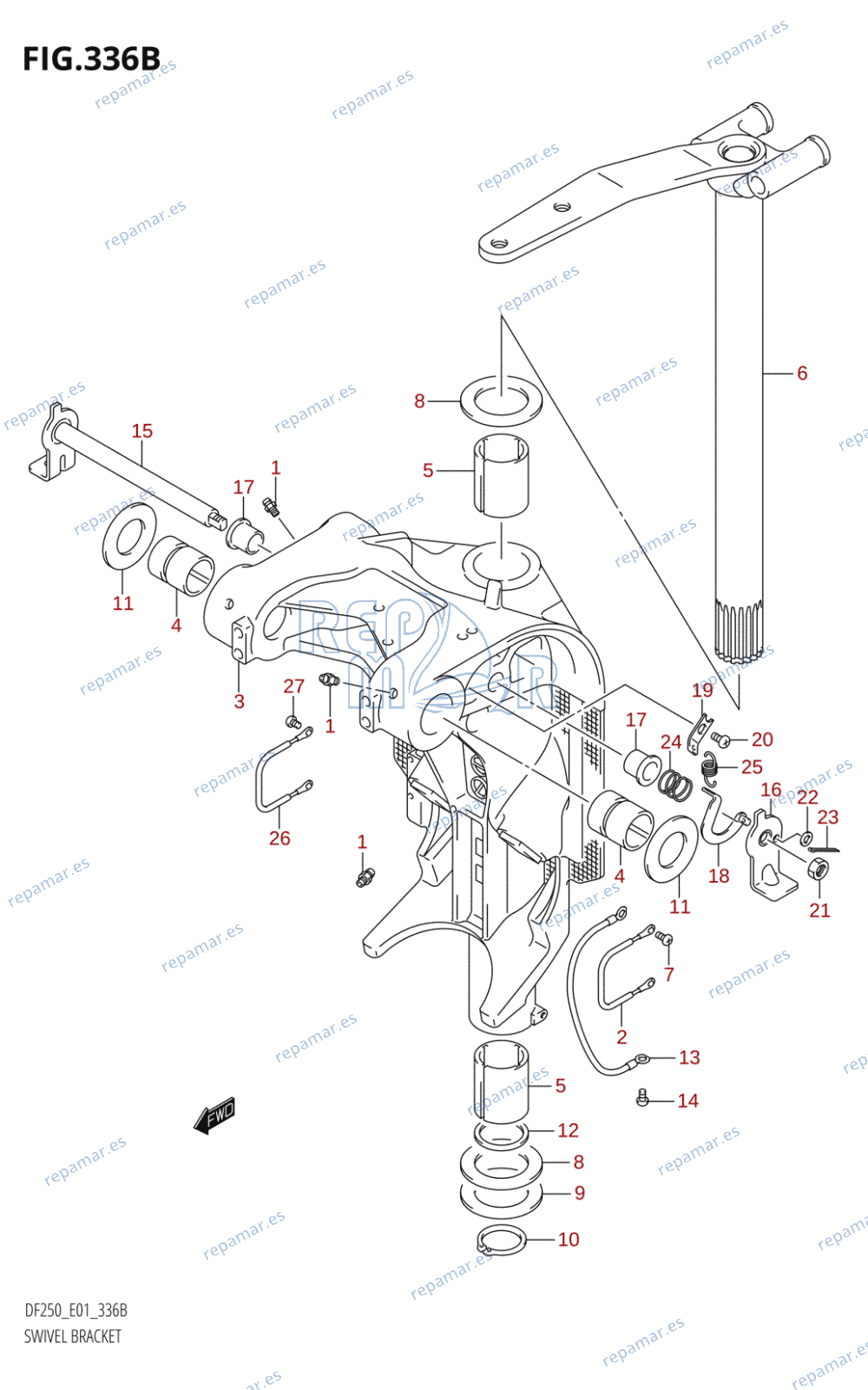 336B - SWIVEL BRACKET (L-TRANSOM)