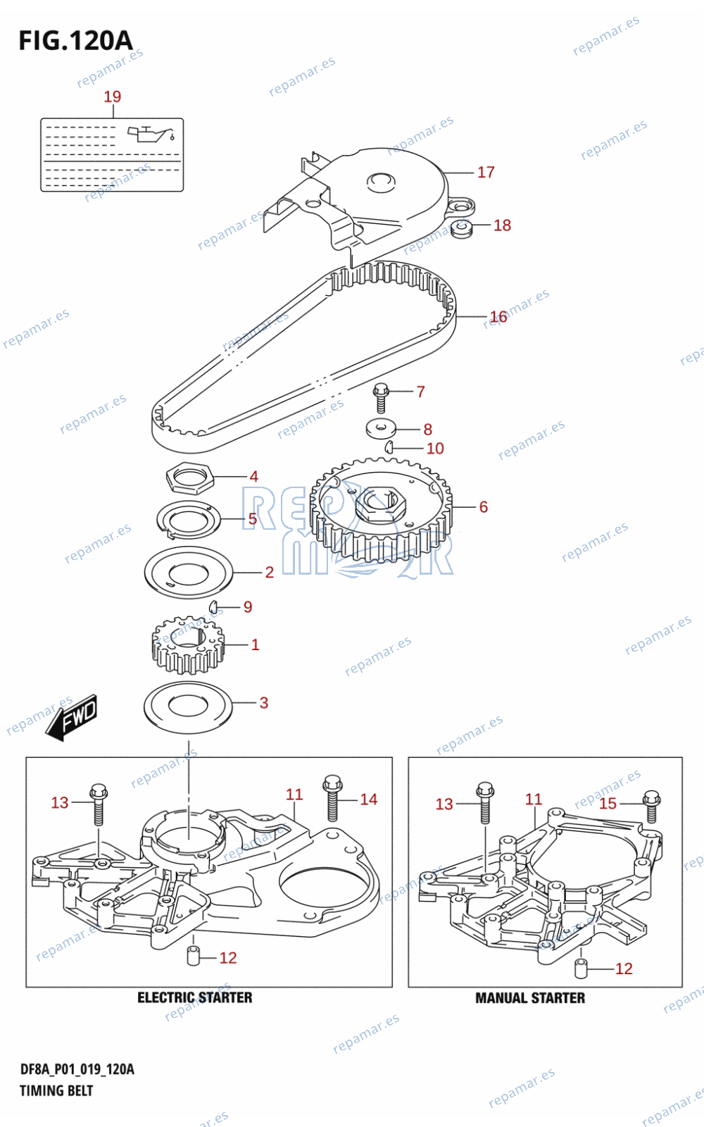 120A - TIMING BELT (DF8A,DF9.9A)