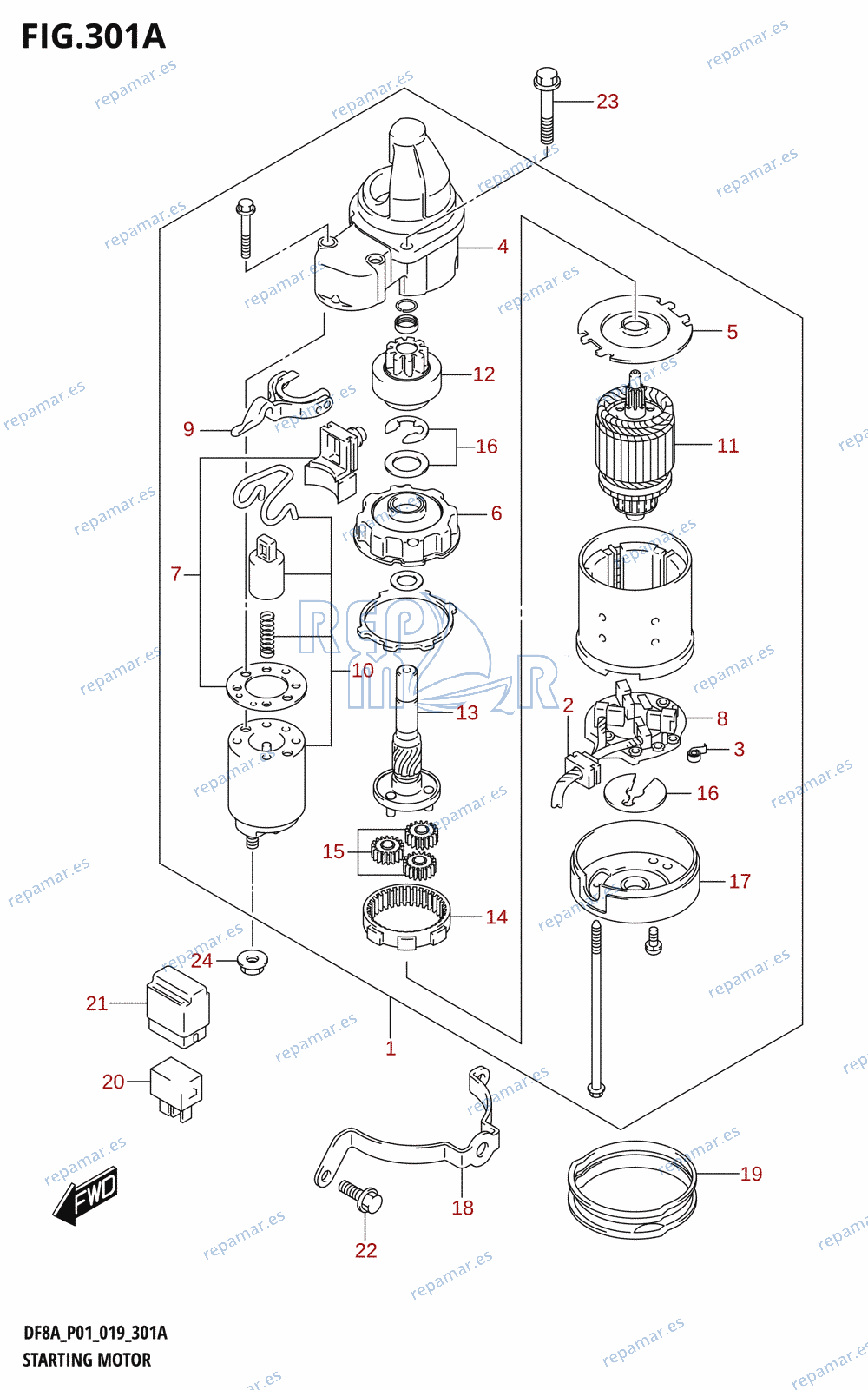 301A - STARTING MOTOR