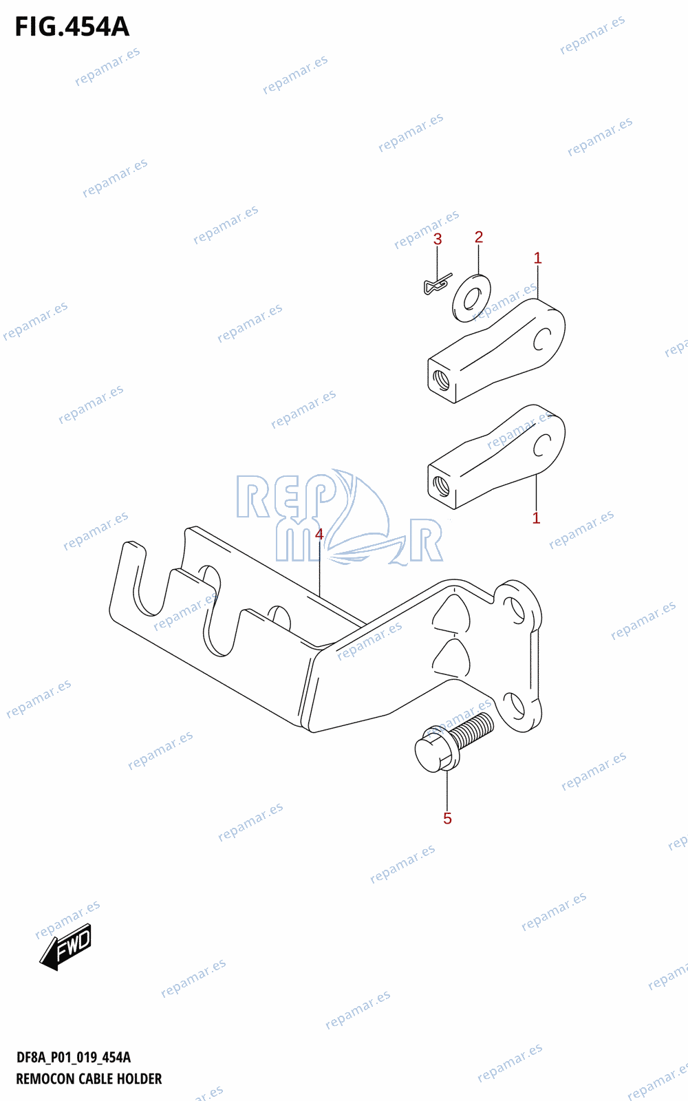 454A - REMOCON CABLE HOLDER (DF8AR,DF9.9AR)