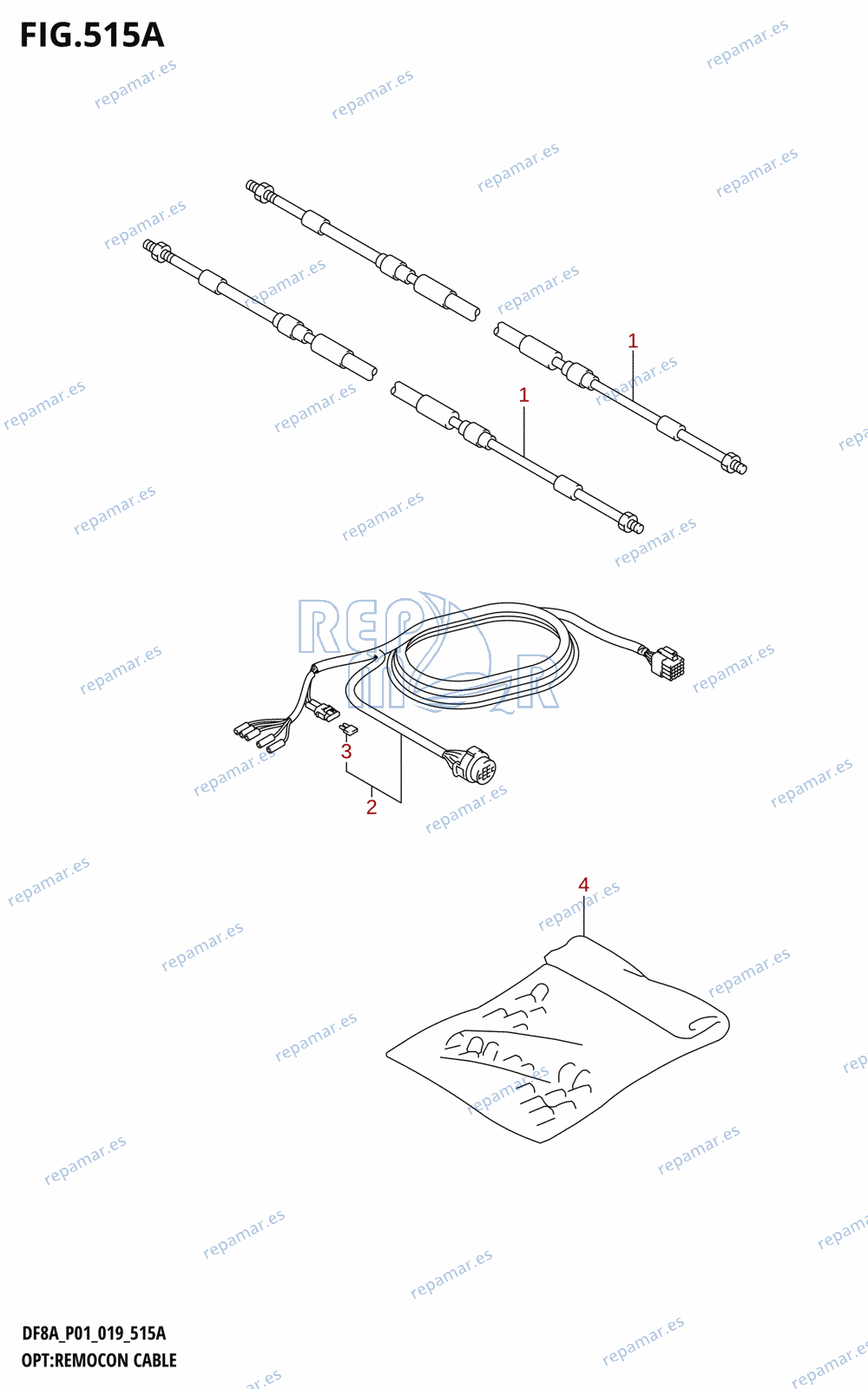 515A - OPT:REMOCON CABLE (DF8A,DF9.9A)