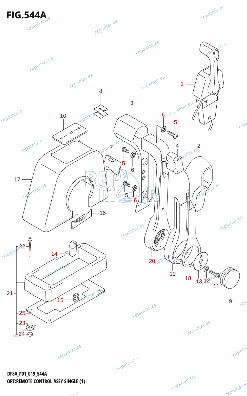 544A - OPT:REMOTE CONTROL ASSY SINGLE (1)