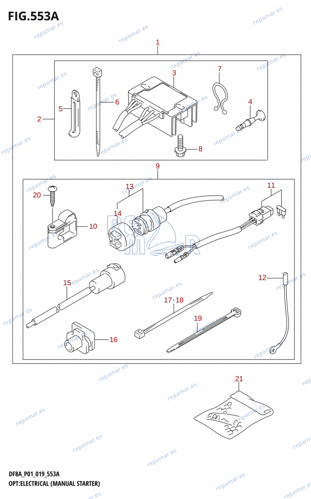 553A - OPT:ELECTRICAL (MANUAL STARTER) (DF8A,DF9.9A)