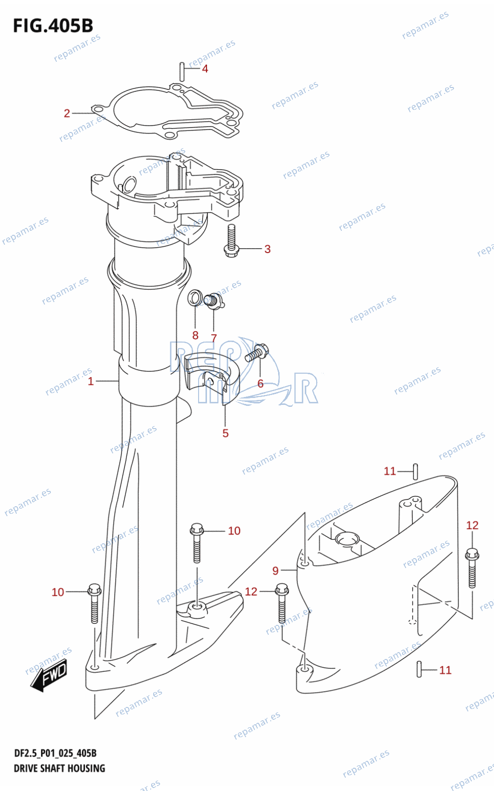 405B - DRIVE SHAFT HOUSING (L-TRANSOM)