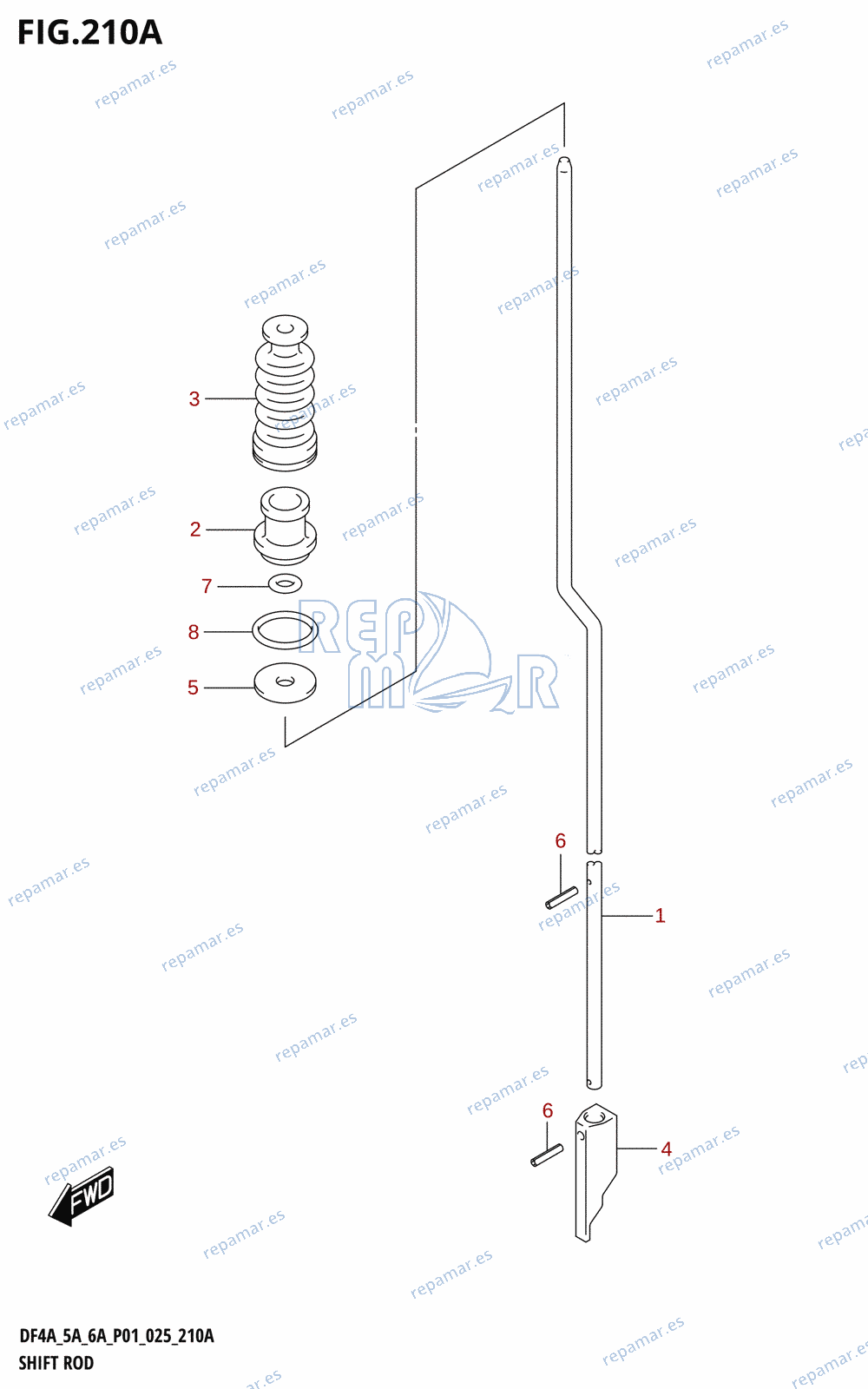 210A - SHIFT ROD