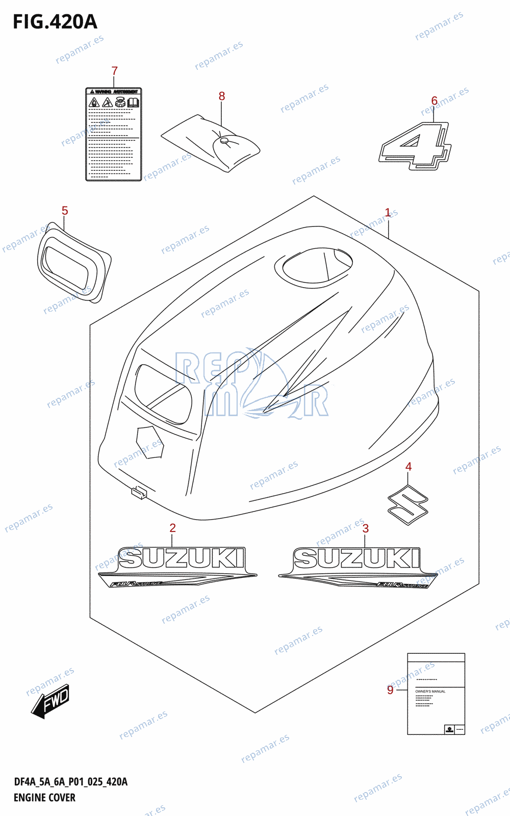 420A - ENGINE COVER (DF4A)