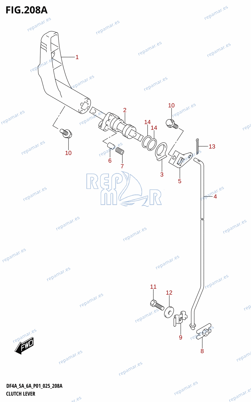 208A - CLUTCH LEVER