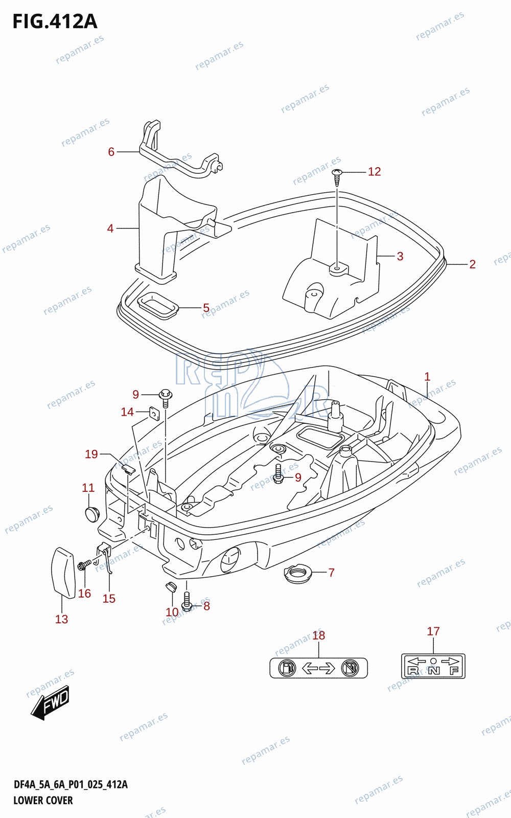 412A - LOWER COVER (DF4A)