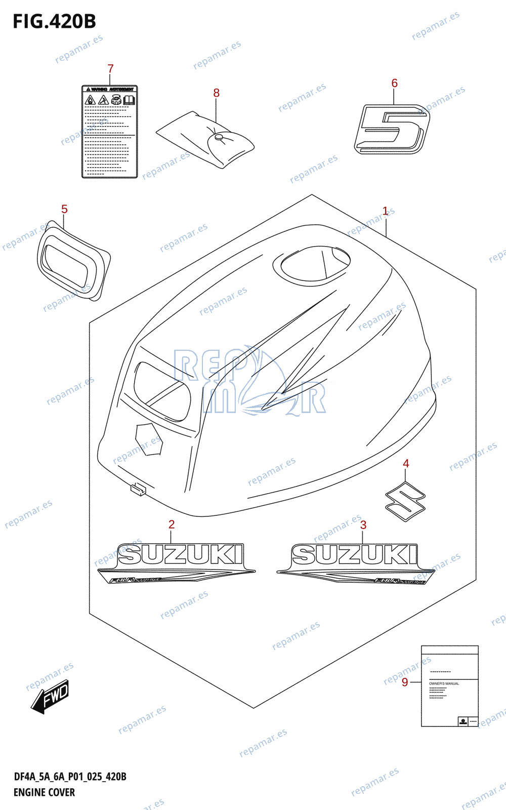 420B - ENGINE COVER (DF5A)