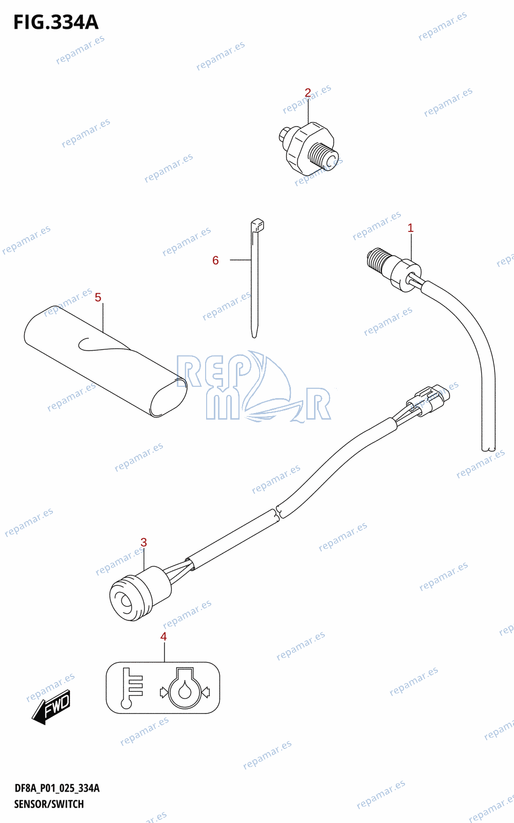 334A - SENSOR /​ SWITCH (DF8A,DF9.9A)