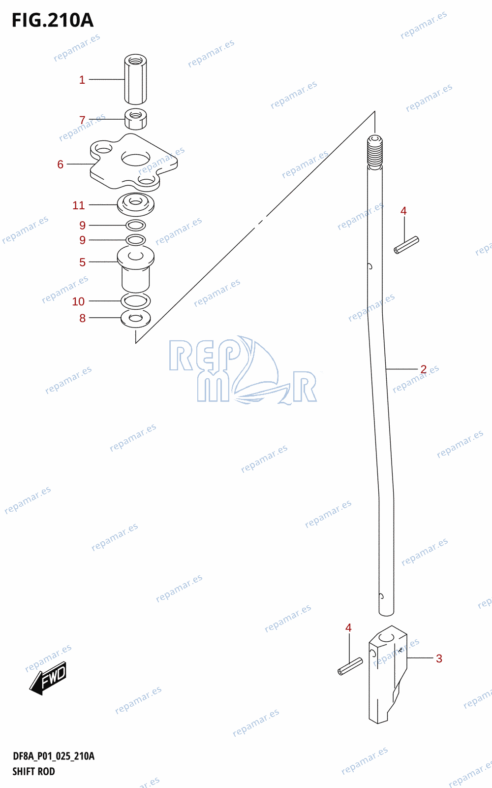 210A - SHIFT ROD