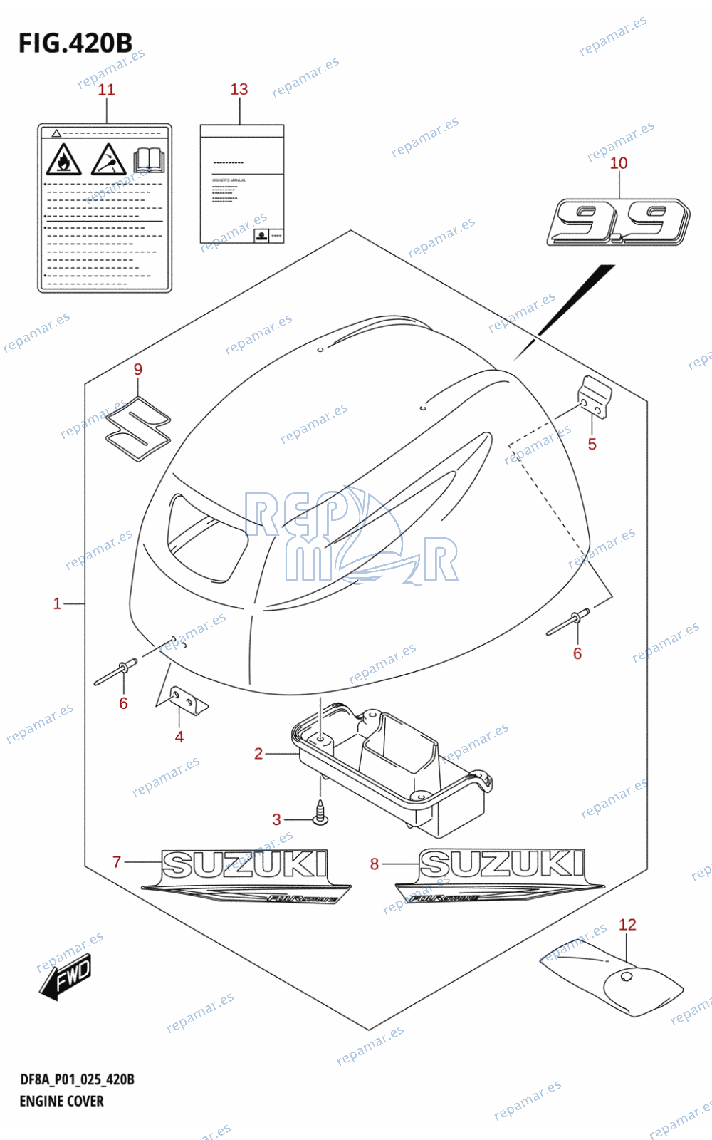 420B - ENGINE COVER (DF9.9A)