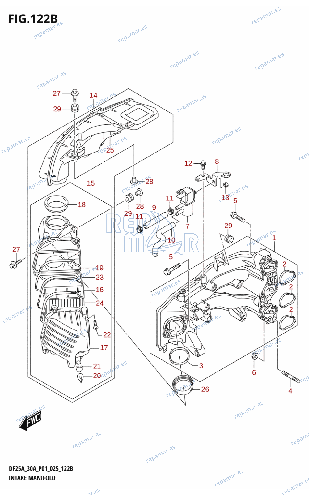 122B - INTAKE MANIFOLD (DF30A,DF30AR,DF30AT,DF30ATH,DF30AQ)