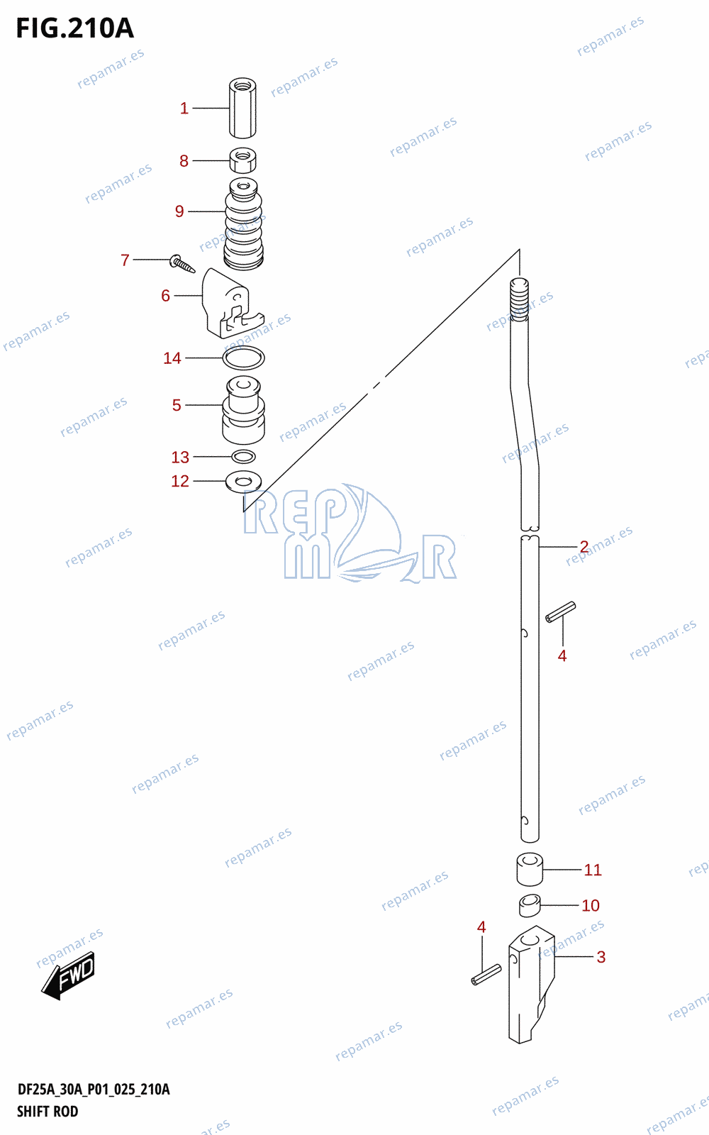 210A - SHIFT ROD