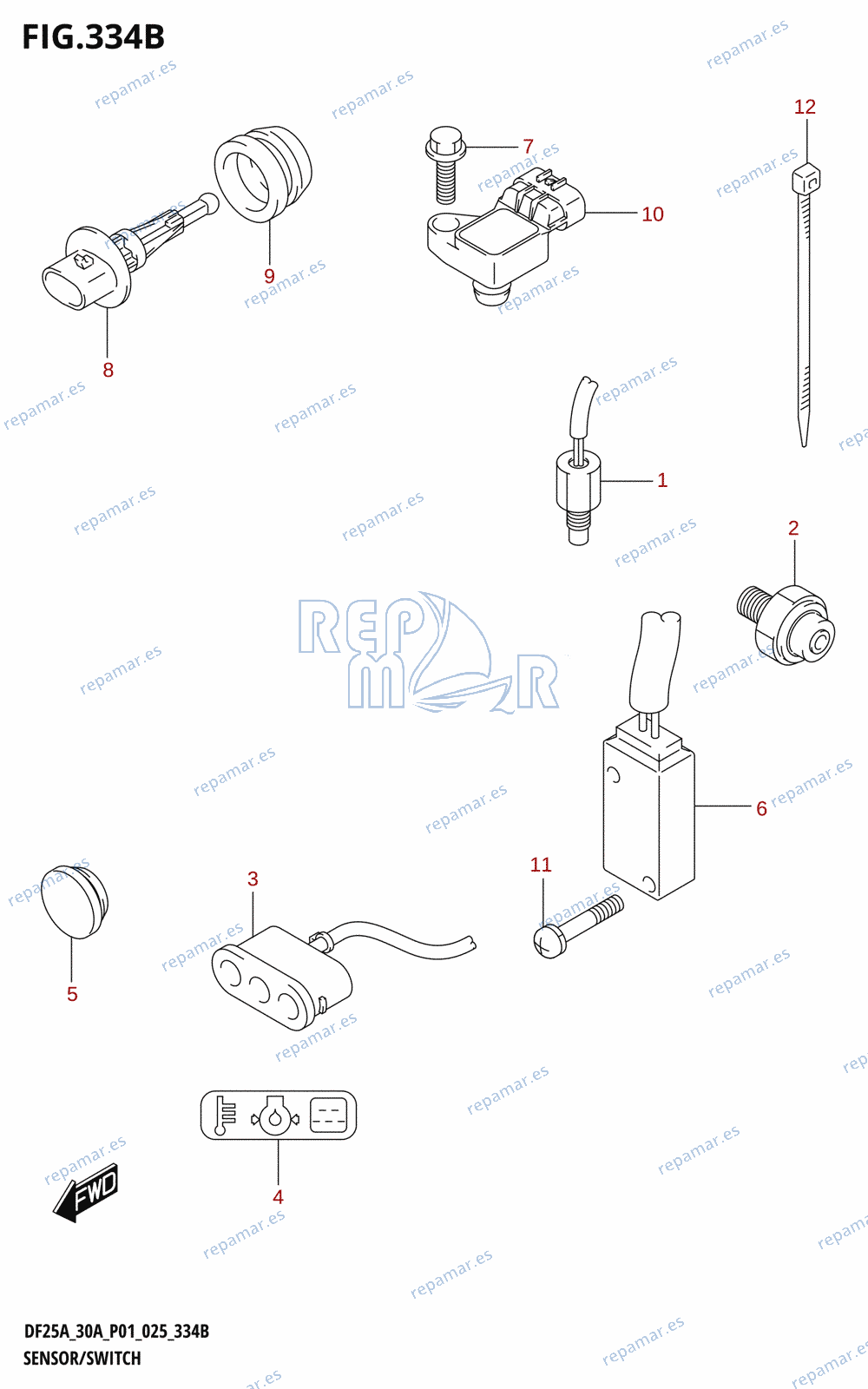 334B - SENSOR /​ SWITCH (DF30AR)