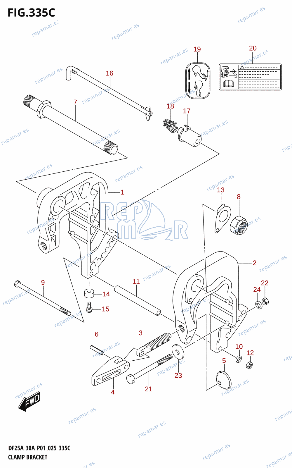 335C - CLAMP BRACKET (DF30A)