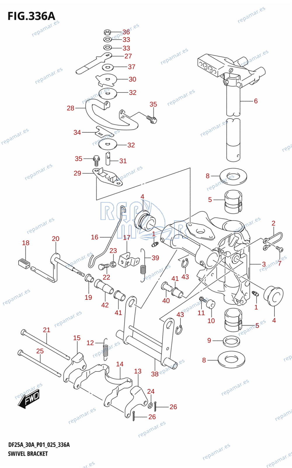 336A - SWIVEL BRACKET (DF25A)