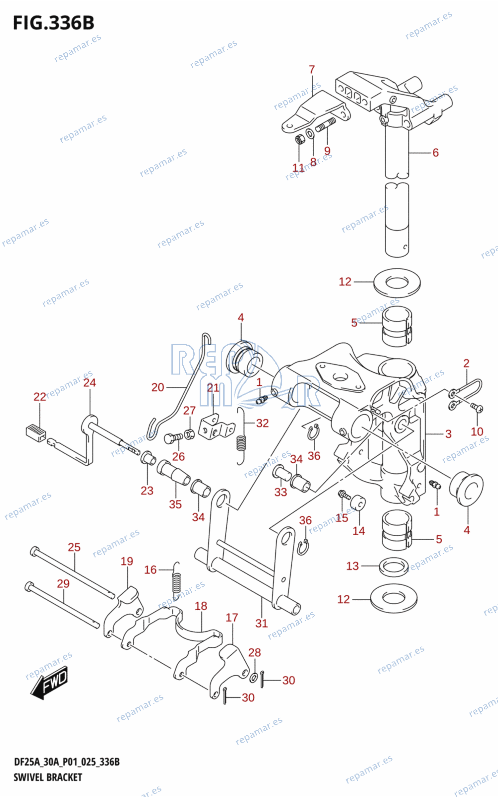 336B - SWIVEL BRACKET (DF30AR)