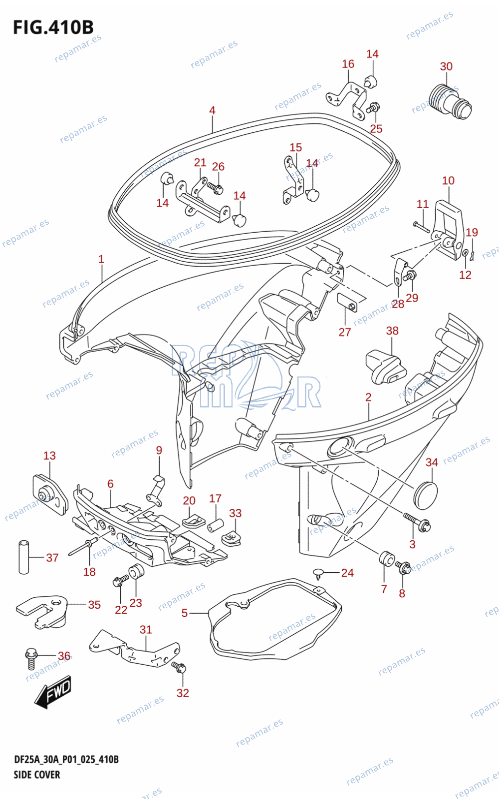 410B - SIDE COVER (DF30AR)