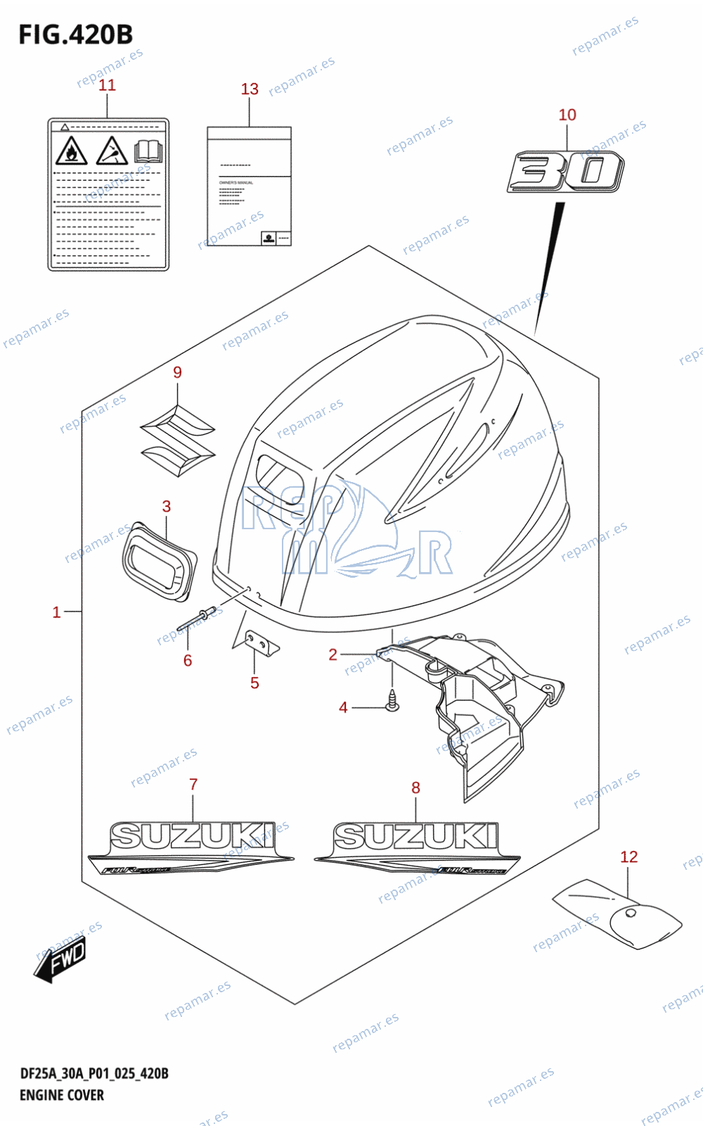 420B - ENGINE COVER (DF30A,DF30AR,DF30AQ,DF30AT,DF30ATH)