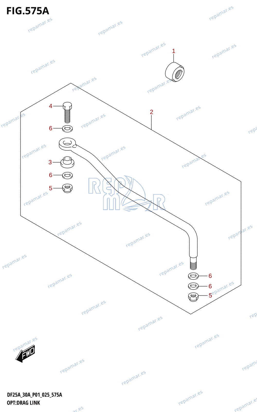 575A - OPT:DRAG LINK (DF25A,DF30A,DF30ATH,DF30AQ)