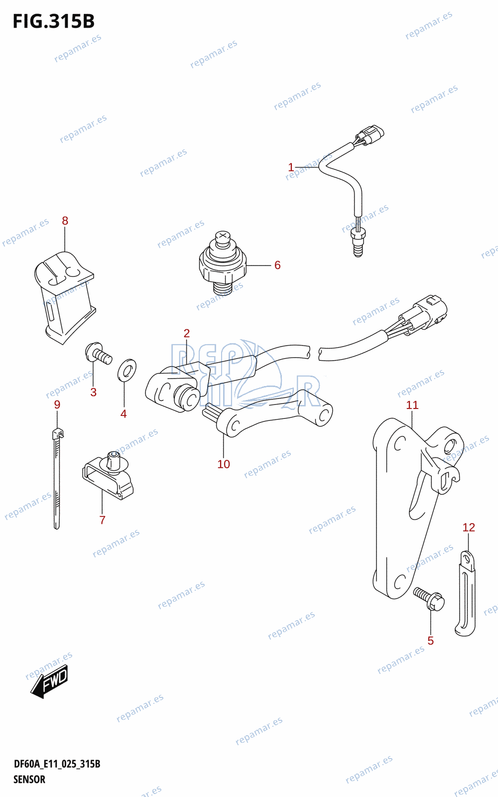 315B - SENSOR (DF40A,DF40ATH,DF50A,DF50ATH)