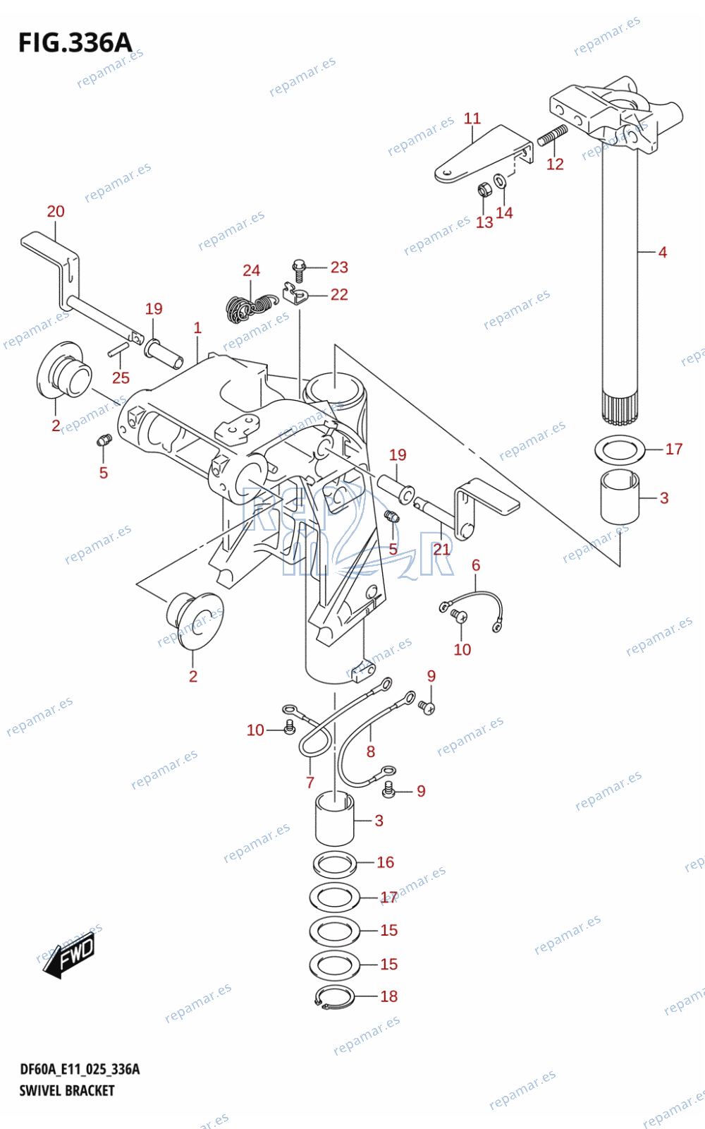 336A - SWIVEL BRACKET (DF40A,DF50A)