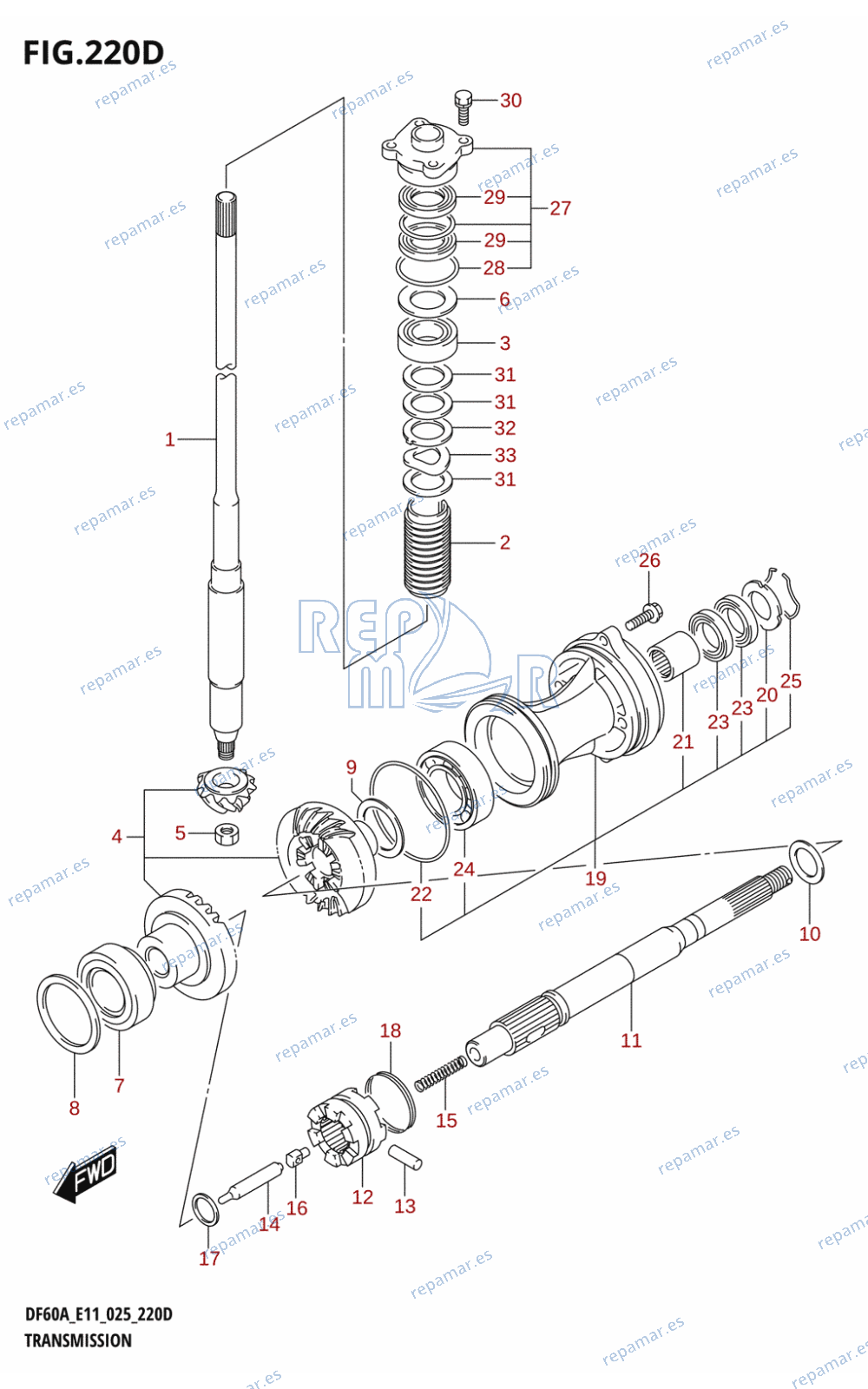 220C - TRANSMISSION ((DF60A,DF60AQH,DF60ATH):E40)