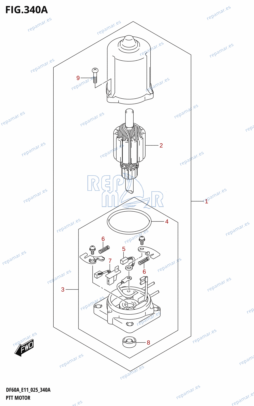 340A - PTT MOTOR (DF40A,DF40ATH,DF40AST,DF40ASVT,DF50A,DF50ATH,DF50AVT,DF60A,DF60ATH,DF60AVT,DF60AVTH)