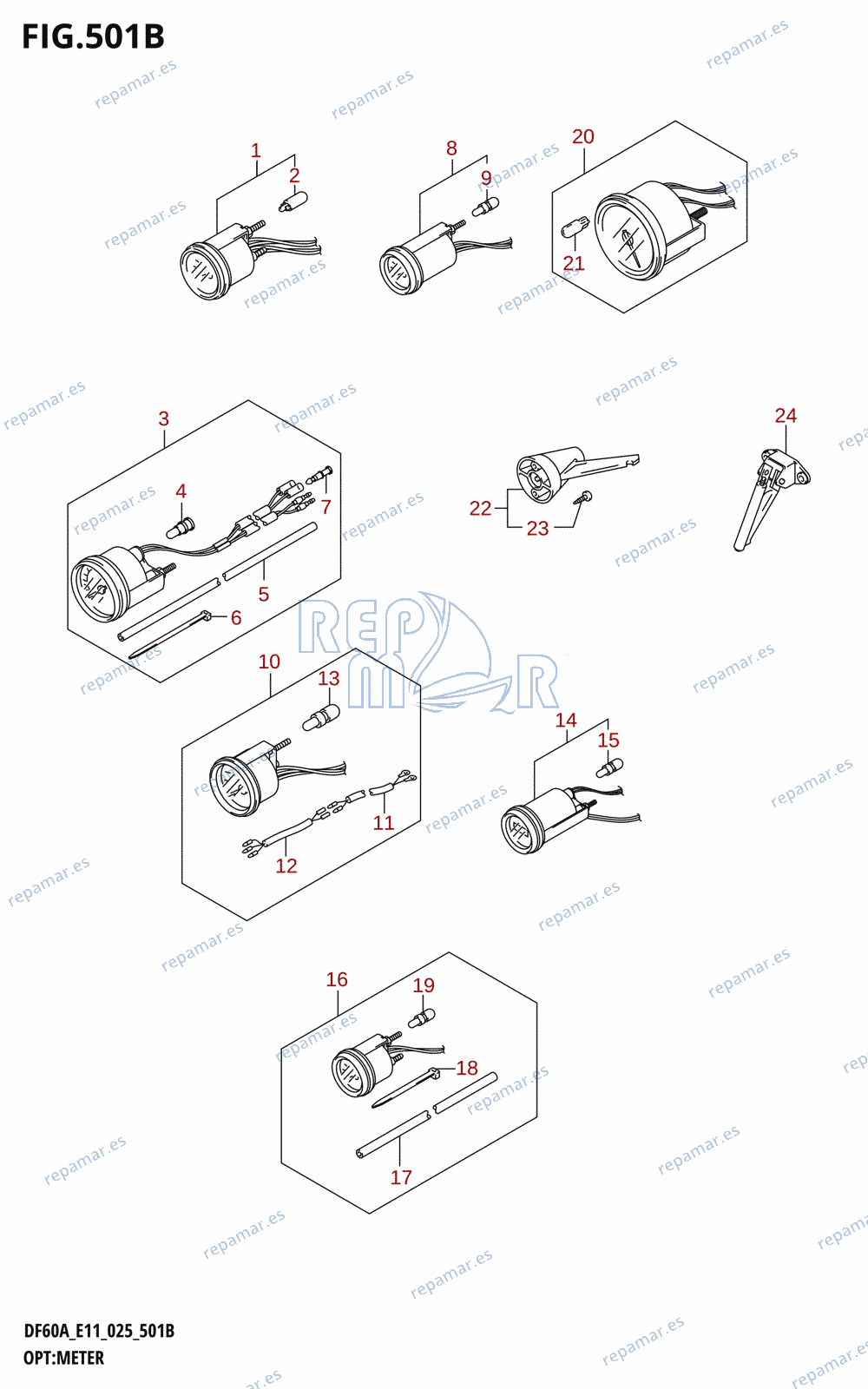 501B - OPT:METER (DF40AQH,DF40ATH,DF50ATH,DF60AQH,DF60ATH,DF60AVTH)