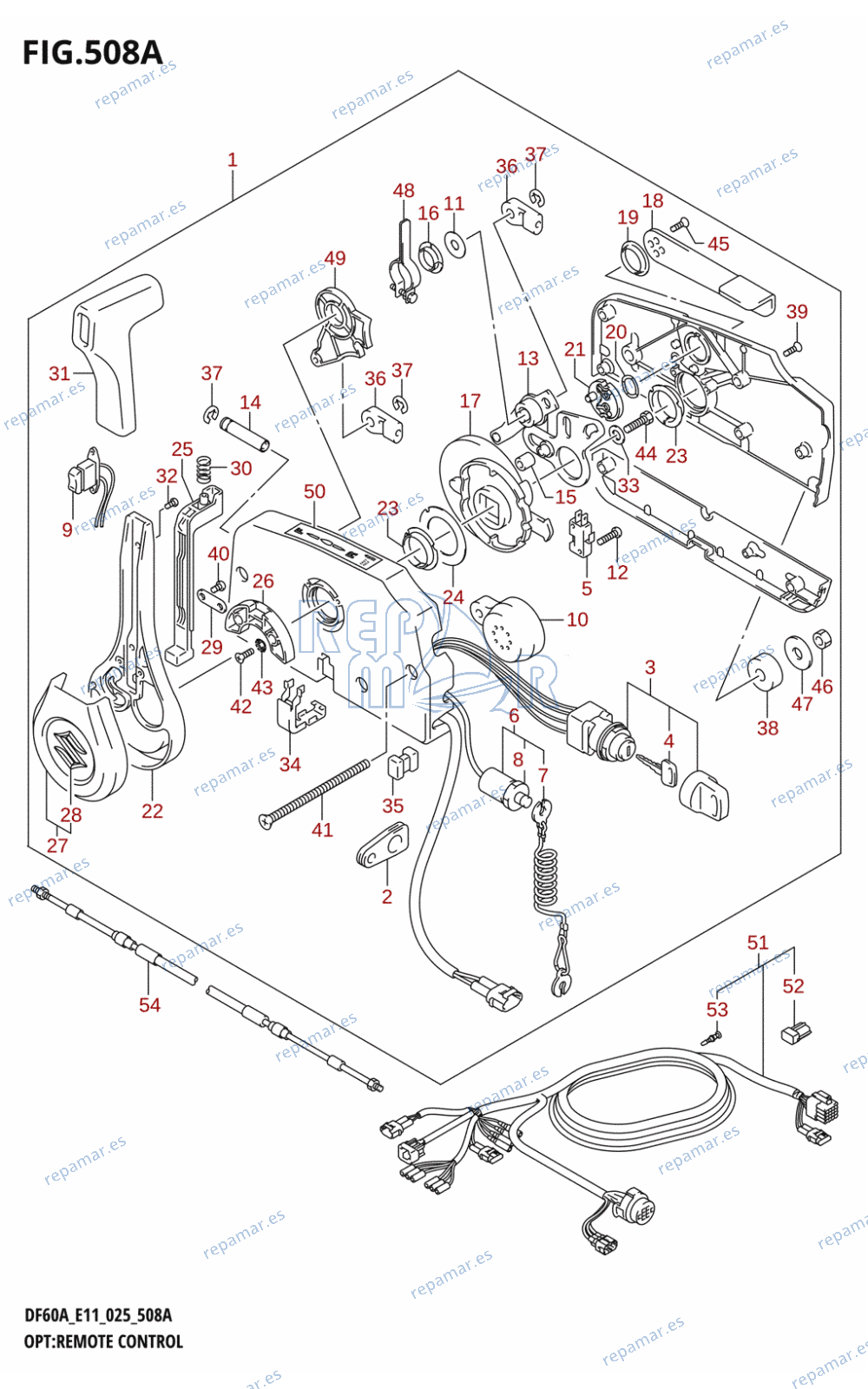 508A - OPT:REMOTE CONTROL (DF40A,DF50A,DF60A,DF40AST,DF40ASVT,DF60AVT)