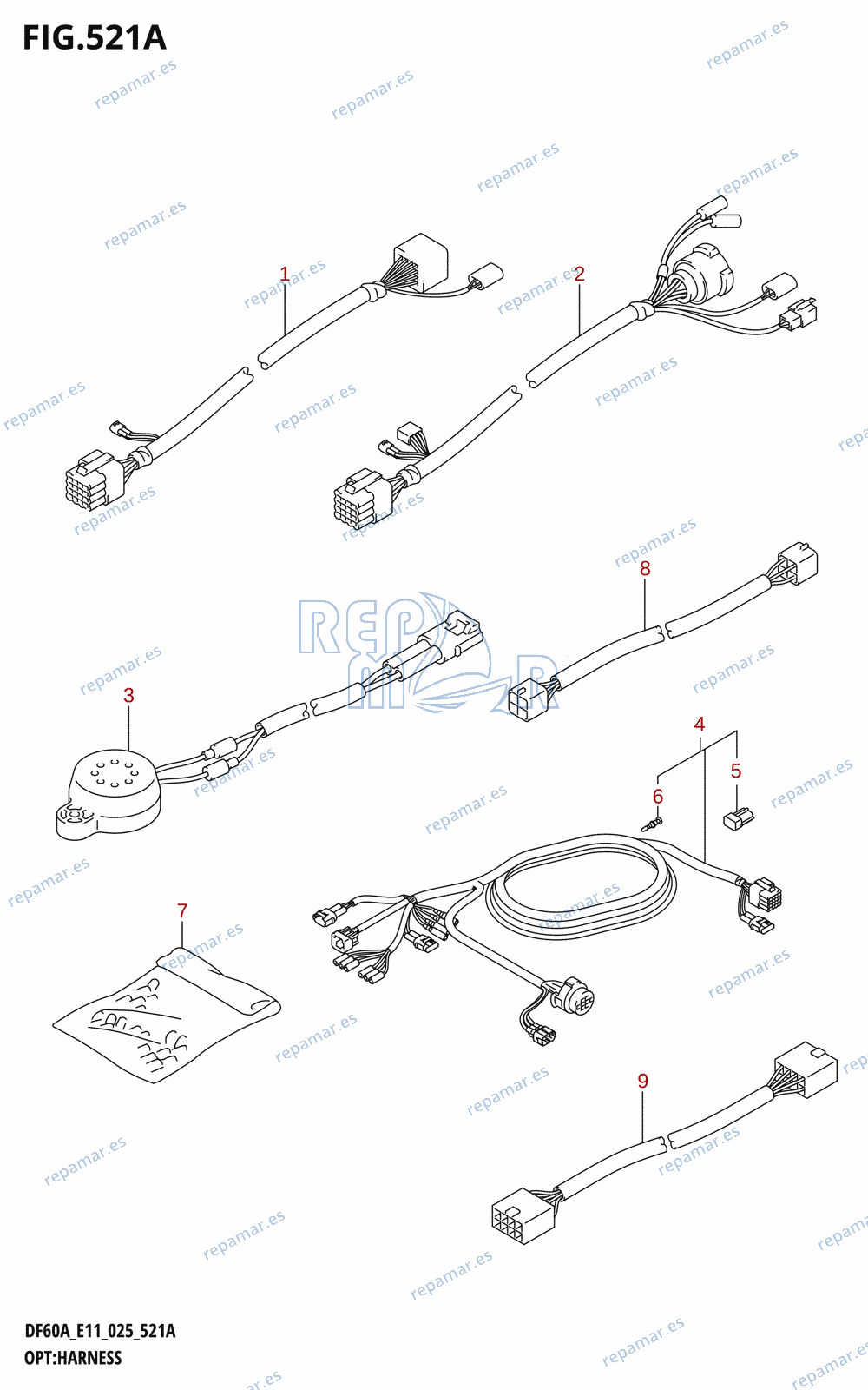 521A - OPT:HARNESS (DF40A,DF40AST,DF50A,DF60A,DF50AVT,DF60AVT,DF40ASVT)