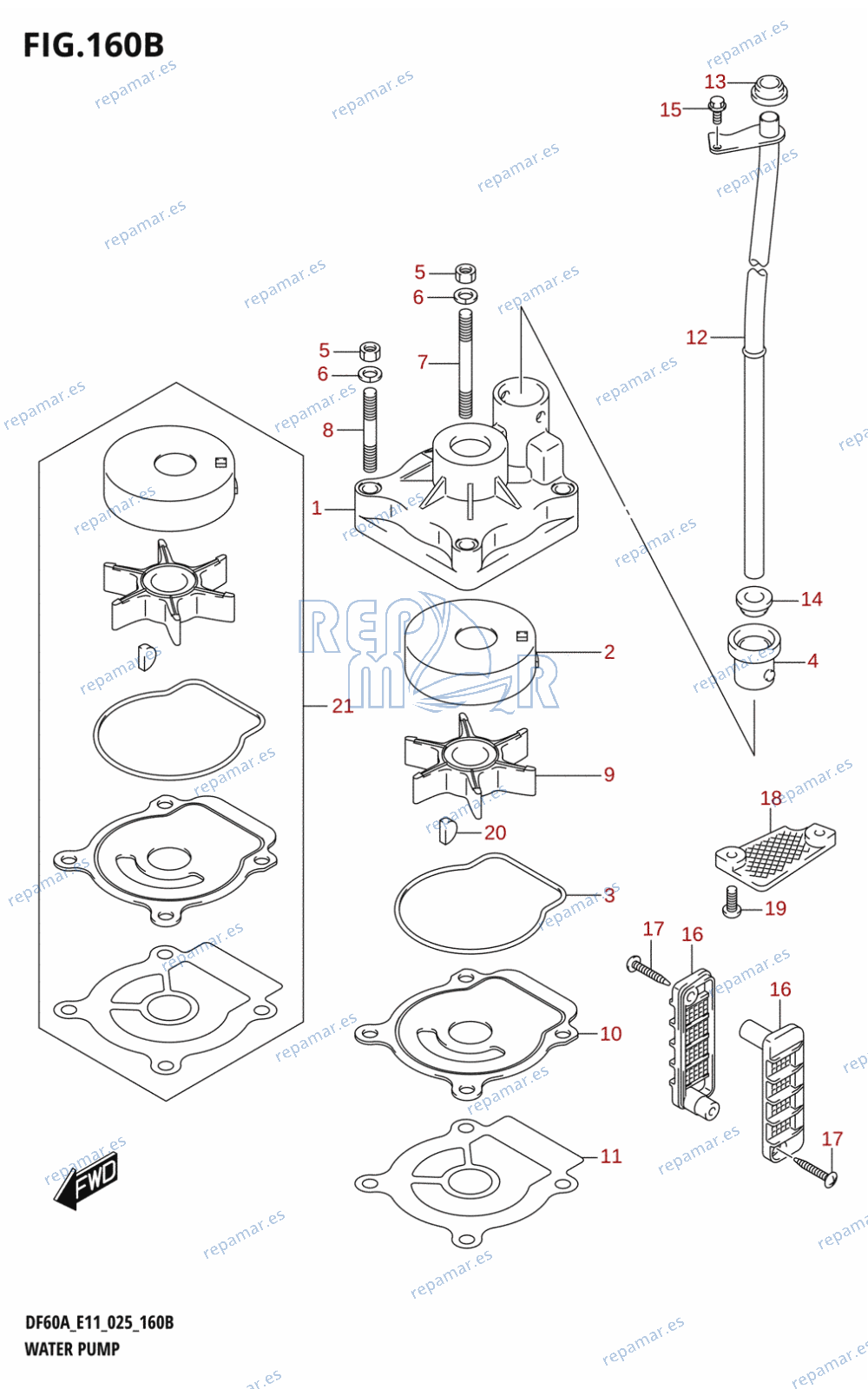 160B - WATER PUMP ((DF60A,DF60AQH,DF60ATH):E40)