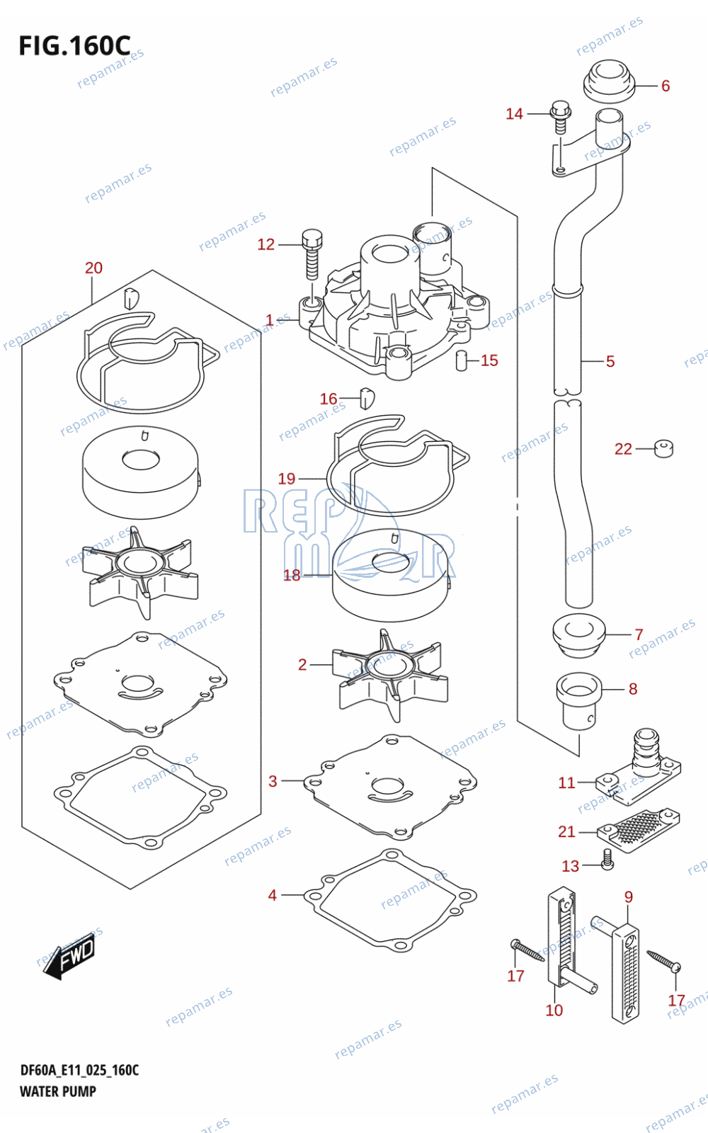 160C - WATER PUMP (DF40ASVT,DF50AVT,DF60AVT)