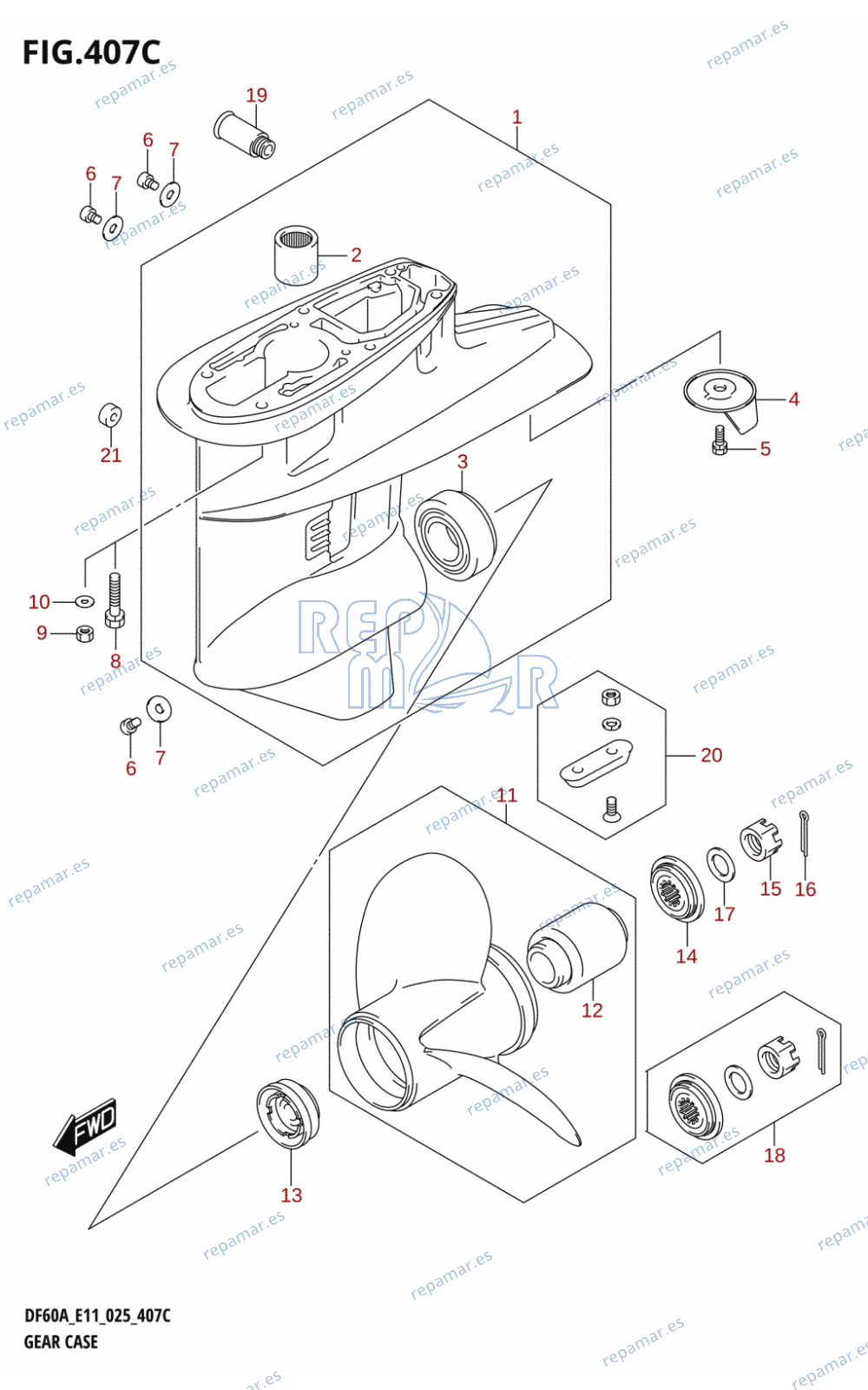 407C - GEAR CASE (DF60A)