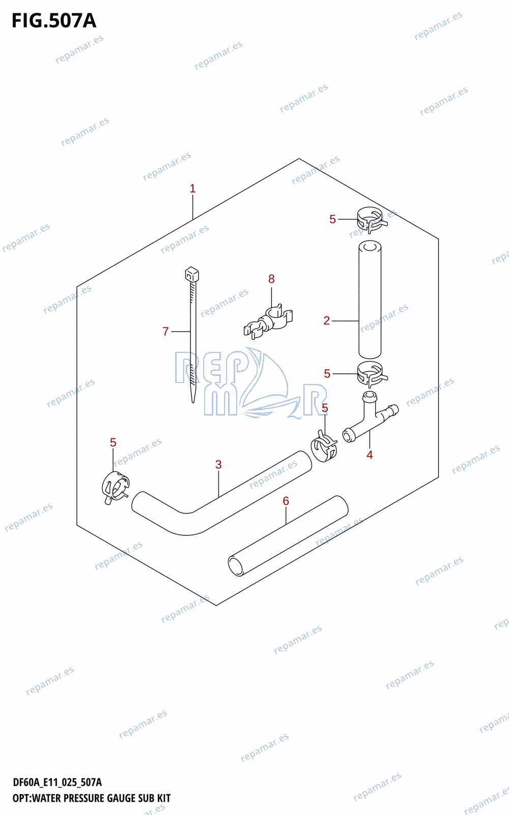 507A - OPT:WATER PRESSURE GAUGE SUB KIT