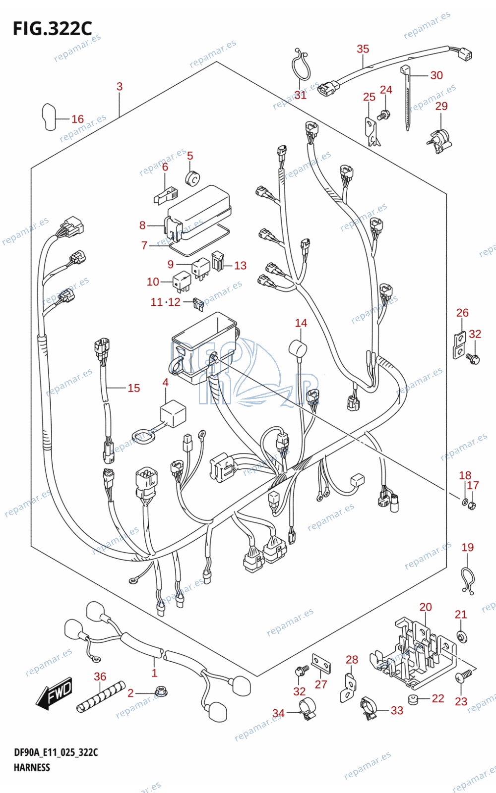 322C - HARNESS (DF100B)