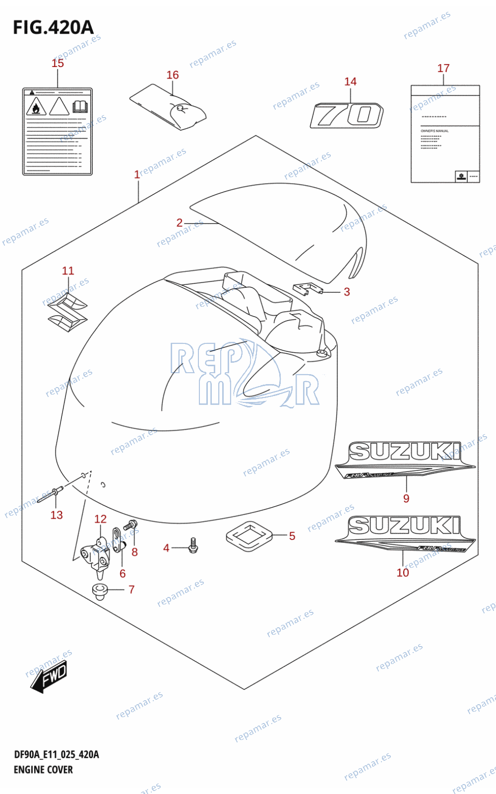 420A - ENGINE COVER (DF70A,DF70ATH)