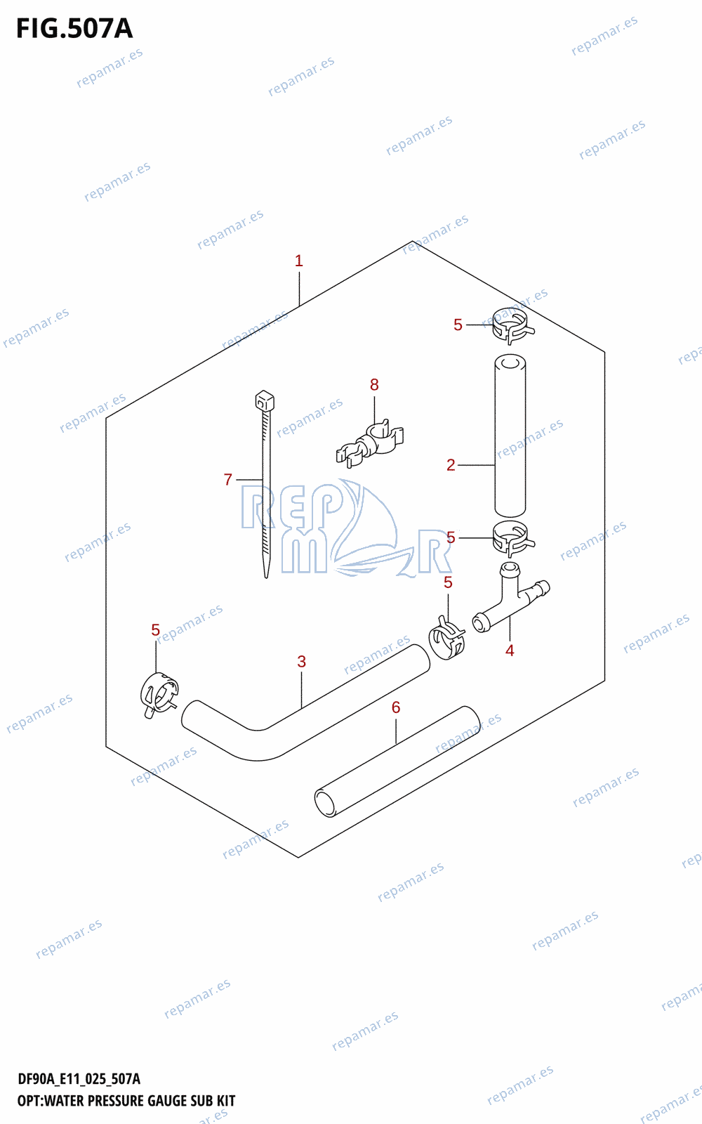 507A - OPT:WATER PRESSURE GAUGE SUB KIT