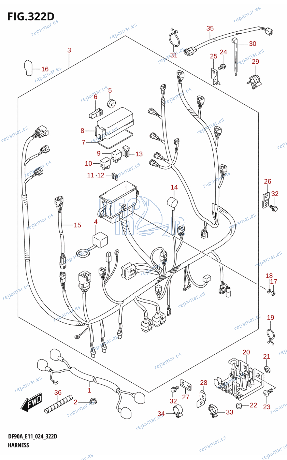 322D - HARNESS (DF100B)