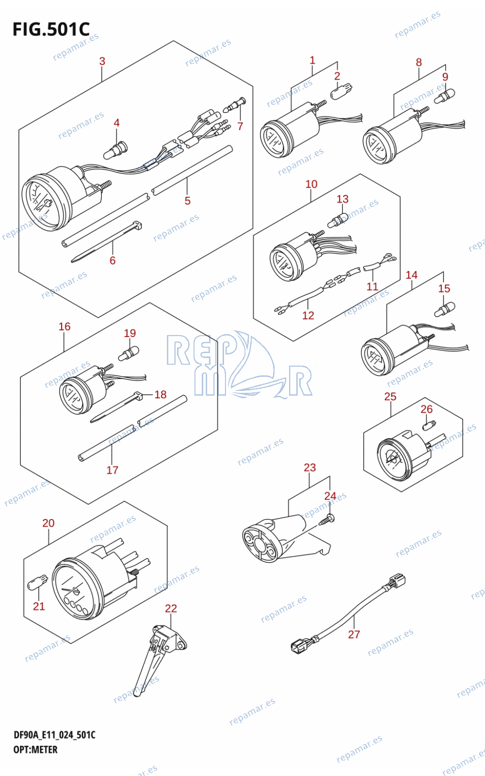 501C - OPT:METER (DF70A,DF75A,DF80A,DF90A,DF100B)