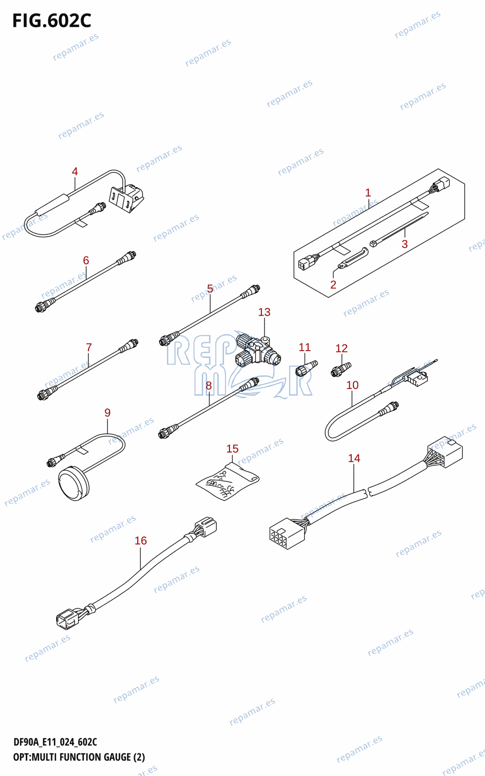 602C - OPT:MULTI FUNCTION GAUGE (2) (DF90AWQH)