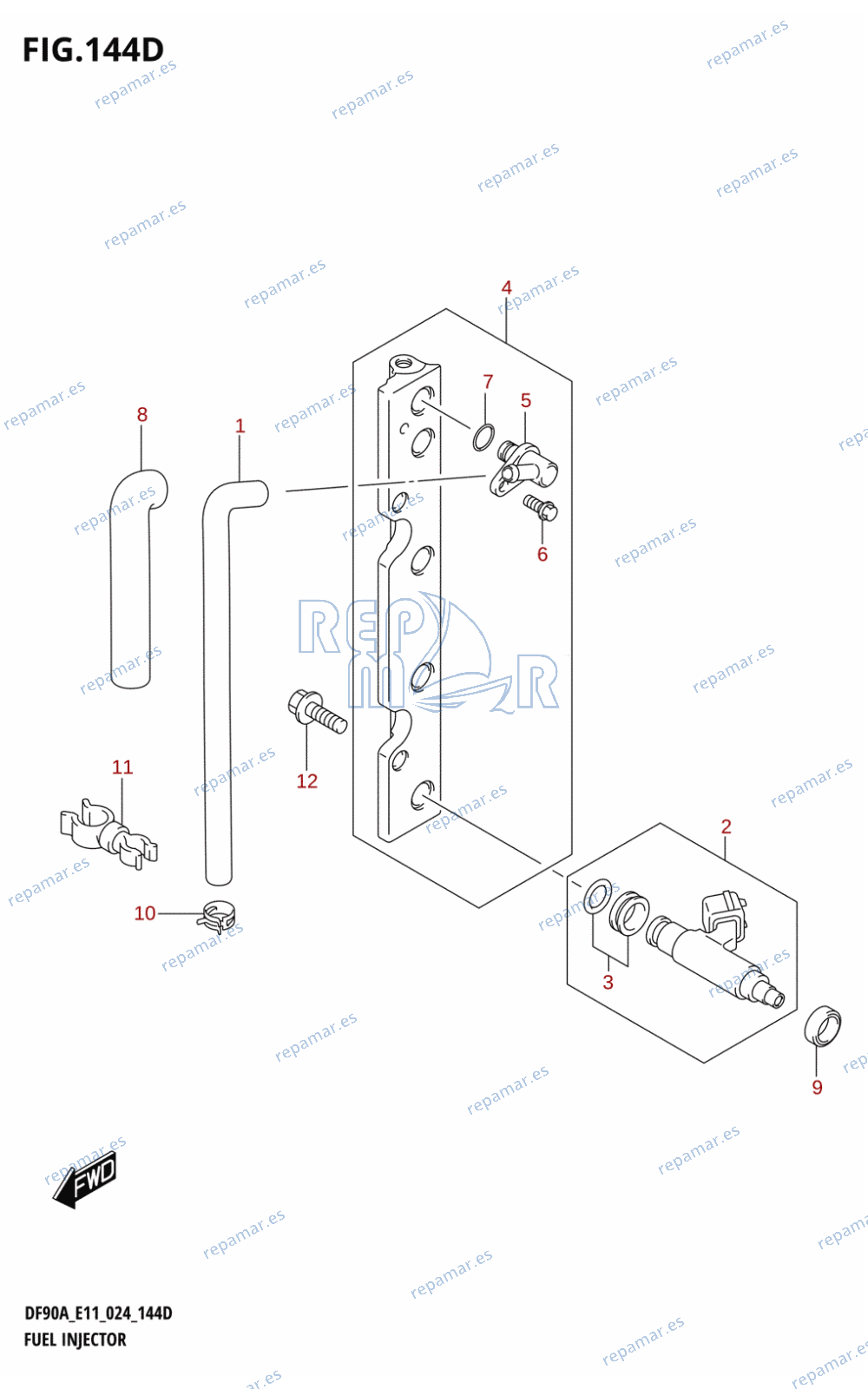 144D - FUEL INJECTOR (E01,E03,E11)