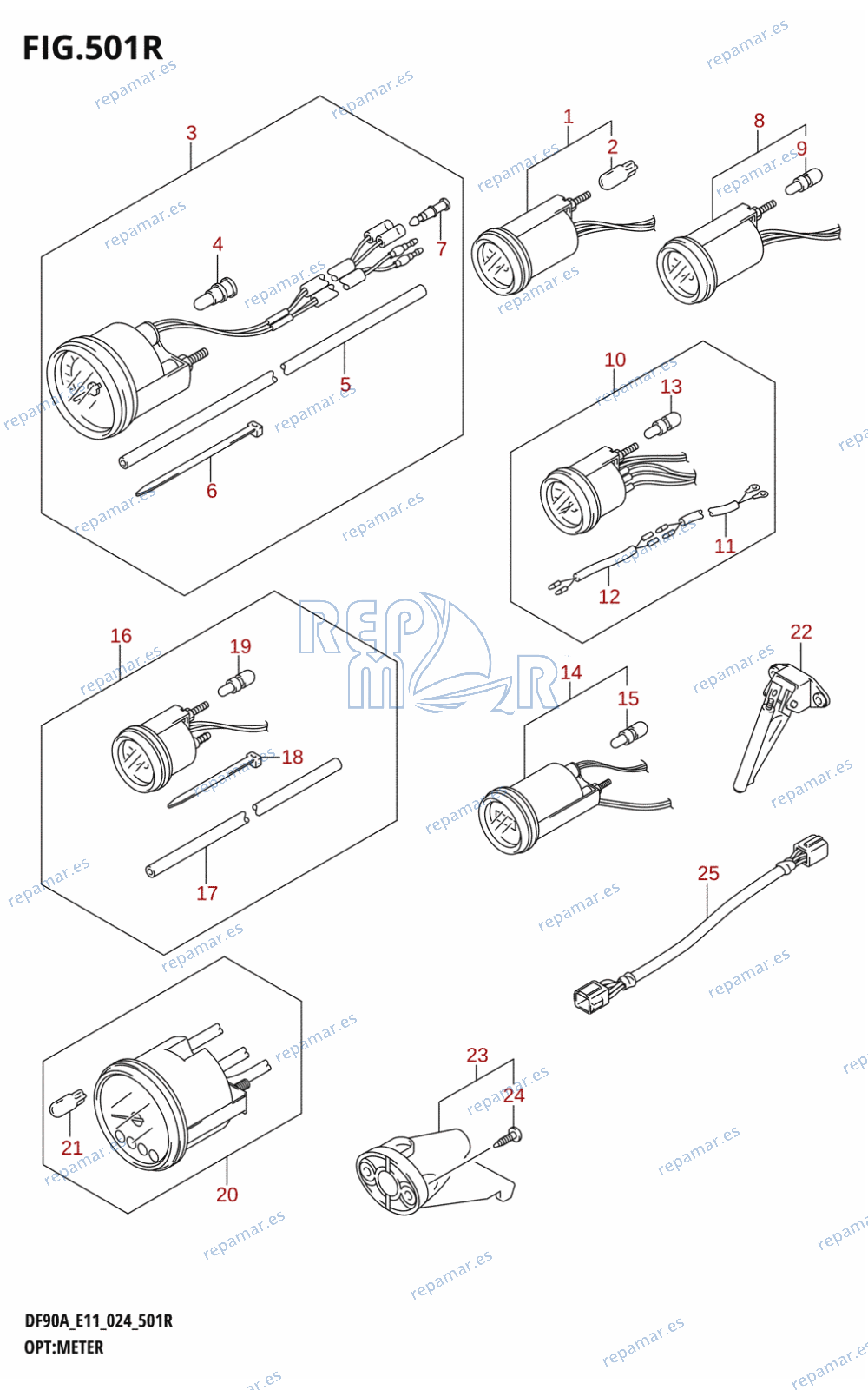 501R - OPT:METER (DF70A,DF90A)