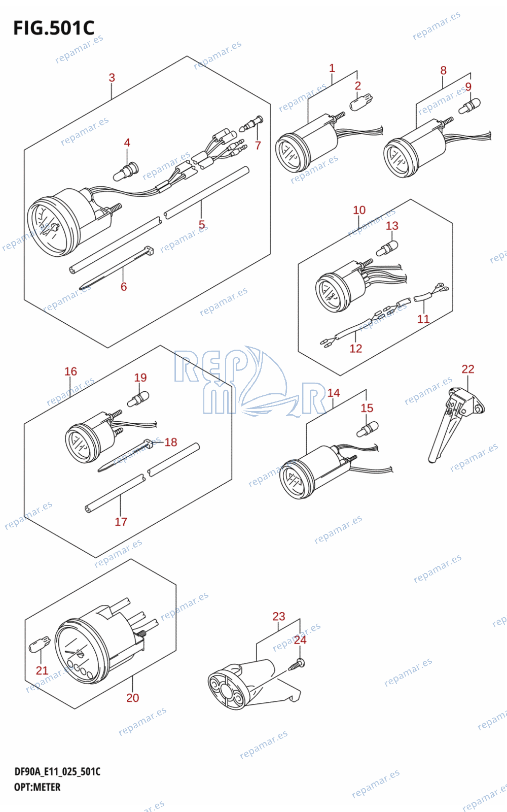 501C - OPT:METER (DF70A,DF90A)