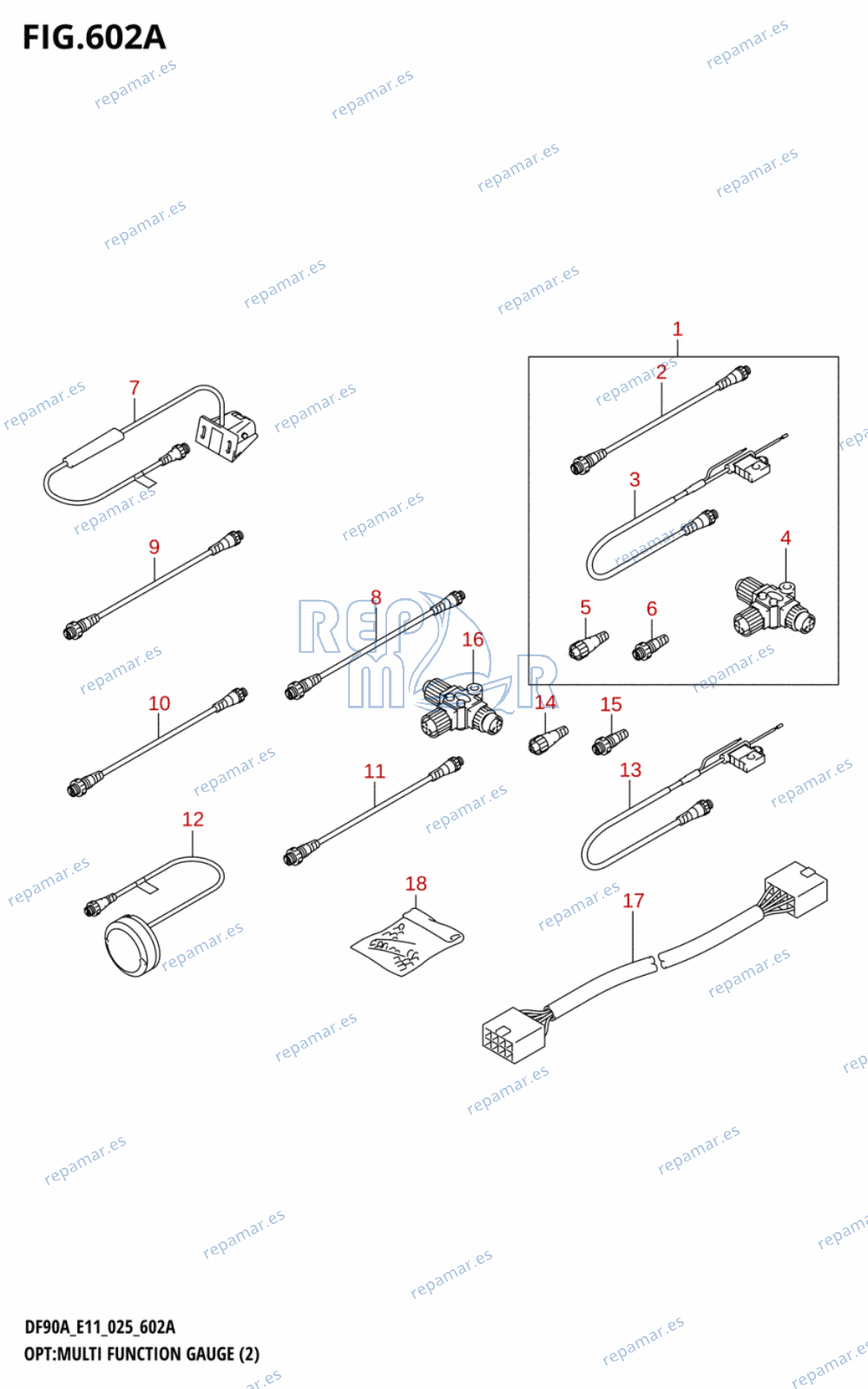 602A - OPT:MULTI FUNCTION GAUGE (2) (DF70A,DF75A,DF80A,DF90A,DF100B)