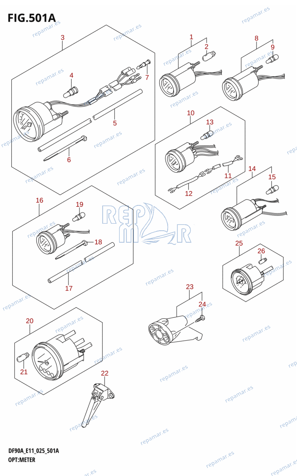 501A - OPT:METER (DF70A,DF75A,DF80A,DF90A,DF100B)