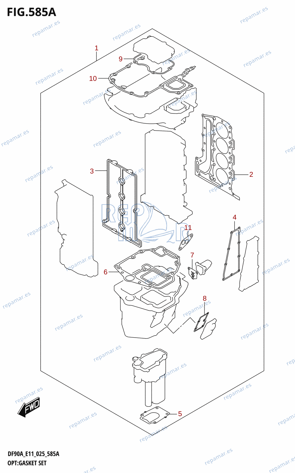 585A - OPT:GASKET SET