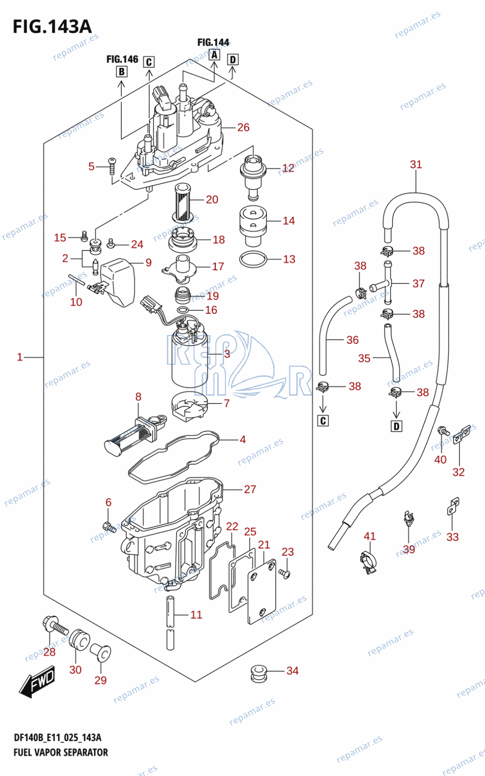 143A - FUEL VAPOR SEPARATOR (E01,E03,E11)