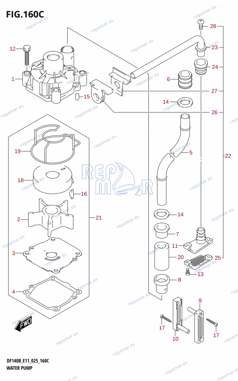 160C - WATER PUMP (E40)